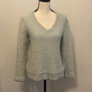 Wooden Ships Soft Gray V-Neck Sweater